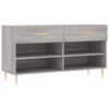 vidaXL Banc &agrave; chaussures sonoma gris 102x35x55 cm bois d'ing&eacute;nierie