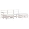 vidaXL Salon de jardin 6 pcs Blanc Bois de pin massif