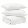 vidaXL Ensemble de Duvet Blanc 260 x 240 cm Polyester, Bambou