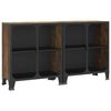 vidaXL Armoires de rangement 2 pcs Marron 72x36x82 cm M&eacute;tal et MDF