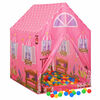 vidaXL Tente de jeu pour enfants avec 250 balles Rose 69x94x104 cm