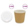vidaXL Tasses &agrave; caf&eacute; en papier avec couvercles 1000 pcs 4oz 100ml