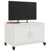 vidaXL Meuble TV blanc 68x39x43,5 cm acier