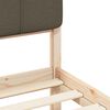 vidaXL Cadre de lit avec t&ecirc;te de lit rembourr&eacute;e Taupe 140 x 190 cm