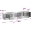 vidaXL Lit surélevé à gabion Fer galvanisé 300x100x50 cm