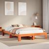 vidaXL Cadre de lit sans matelas cire marron 140x190cm bois pin massif