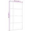 vidaXL Porte coulissante Verre ESG et aluminium 102,5x205 cm Noir
