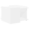 vidaXL Table basse Blanc 50,5 x 50 x 33 cm Bois d'ing&eacute;nierie