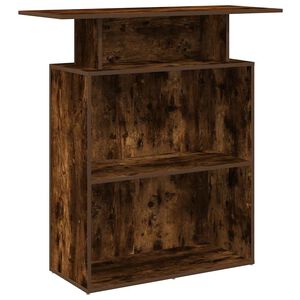 vidaXL Bureau de r&eacute;ception ch&ecirc;ne fum&eacute; 100x40x104 cm bois d'ing&eacute;nierie