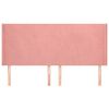 vidaXL T&ecirc;te de lit avec oreilles Rose 203x16x118/128 cm Velours