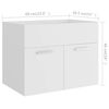vidaXL Ensemble de meubles salle de bain 2 pcs Blanc Bois d'ingénierie