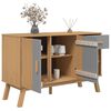 vidaXL Buffet OLDEN gris et marron 114x43x73,5 cm bois massif de pin