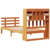 vidaXL Lit bibliothèque sans matelas cire marron 75x190 cm pin massif
