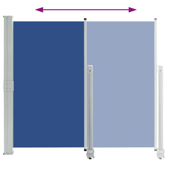 vidaXL Auvent latéral rétractable de patio 160x300 cm Bleu