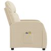 vidaXL Fauteuil de massage Cr&egrave;me Tissu