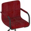 vidaXL Chaise pivotante de salle &agrave; manger Rouge bordeaux Velours