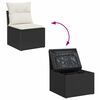 vidaXL Ensemble de canap&eacute; de jardin avec coussin 8 pcs Noir et Beige