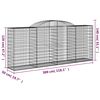 vidaXL Paniers à gabions arqués 13 pcs 300x50x120/140 cm fer galvanisé