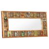 vidaXL Miroir avec rev&ecirc;tement Bouddha 110x50 cm Bois de r&eacute;cup&eacute;ration