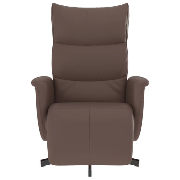 vidaXL Fauteuil inclinable avec repose-pieds marron similicuir