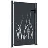 vidaXL Portail de jardin Anthracite 100x150 cm Acier Design Herbe