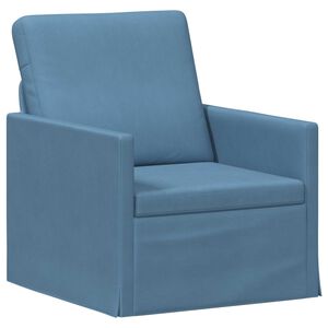 vidaXL Canap&eacute; simple Bleu 70 x 81 x 82 cm Tissu en velours c&ocirc;tel&eacute;