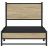 vidaXL Cadre de lit en métal sans matelas chêne sonoma 80x200 cm