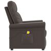 vidaXL Fauteuil de massage Marron Similicuir