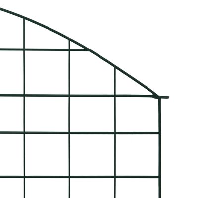 vidaXL Ensemble de clôture de jardin arquée 77,5x78,5 cm vert