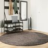 vidaXL Tapis ISTAN &agrave; poils longs aspect brillant gris &Oslash; 200 cm