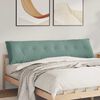 vidaXL Coussin de Dos Vert Mer 200 x 50 cm Tissu en velours c&ocirc;tel&eacute;