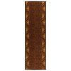 vidaXL Tapis Couloir FLORNES Tiss&eacute; Marron Zigzag 67 x 150 cm PP 7 mm
