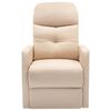 vidaXL Fauteuil de massage Cr&egrave;me Tissu