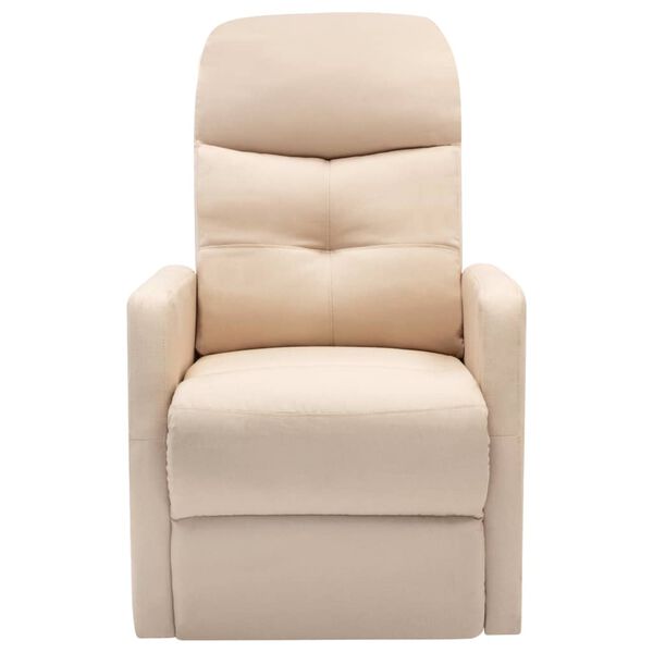 vidaXL Fauteuil de massage Cr&egrave;me Tissu