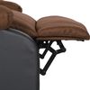 vidaXL Fauteuil de massage &eacute;lectrique marron similicuir et tissu