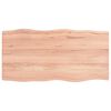 vidaXL Dessus de table bois massif trait&eacute; bordure assortie