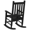 vidaXL Chaises &agrave; bascule enfants lot de 2 noir bois de peuplier massif