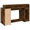 vidaXL Bureau et lumi&egrave;res LED ch&ecirc;ne fum&eacute; 140x55x91cm bois d'ing&eacute;nierie