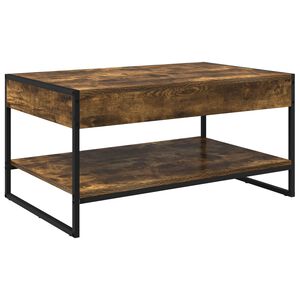 vidaXL Table basse Ch&ecirc;ne Fum&eacute; 80 x 50 x 40 cm Bois d'ing&eacute;nierie