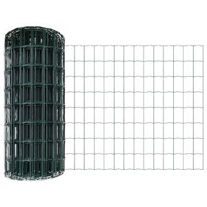 vidaXL Cl&ocirc;ture Euro avec poteau 10 x 0,8 m Acier recouvert de PVC Vert