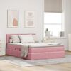 vidaXL Lit de Rangement avec matelas Rose 140 x 200 cm Velours