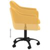 vidaXL Chaises &agrave; manger pivotantes lot de 4 Jaune Velours