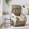 vidaXL Fauteuil inclinable &eacute;lectrique cappuccino similicuir