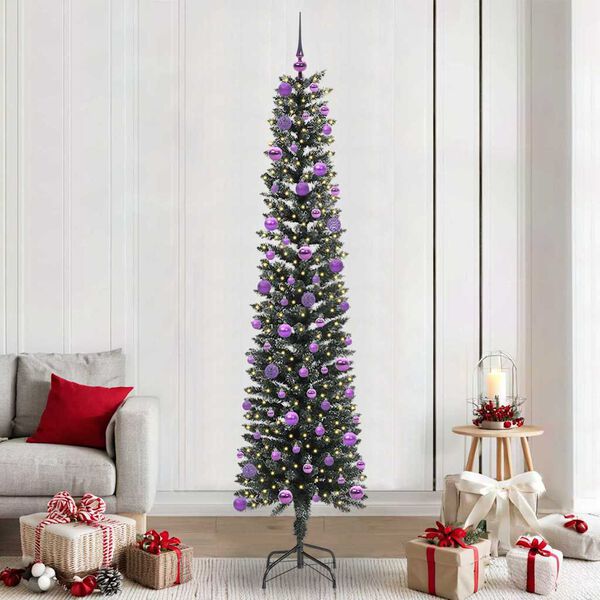 vidaXL Sapin de No&euml;l artificiel Vert 240 cm PVC, plastique et acier