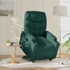 vidaXL Fauteuil inclinable électrique vert foncé tissu