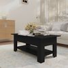 vidaXL Table basse noir 102x55x42 cm bois d'ing&eacute;nierie