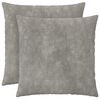 vidaXL Coussin HEERLEN 2 pc Gris clair Fleece en microfibre