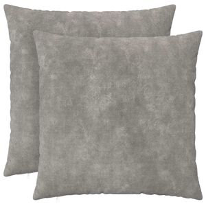 vidaXL Coussin HEERLEN 2 pc Gris clair Fleece en microfibre