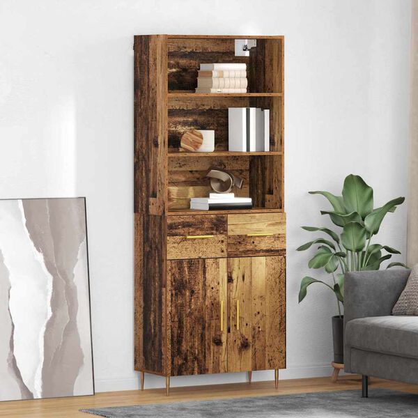 vidaXL Haut Armoire Bois ancien 69,5 x 34 x 180 cm Bois d'ing&eacute;nierie