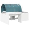vidaXL Cadre de lit avec tunnel 3 pi&egrave;ces Blanc et bleu clair